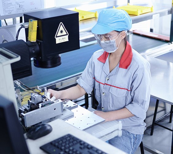workers at ppglob battery factory