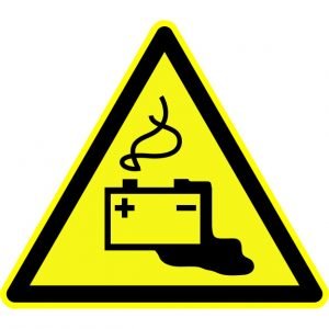 Safety Guideleines Battery Warning
