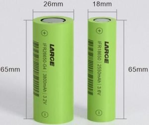 26650 vs 18650 battery