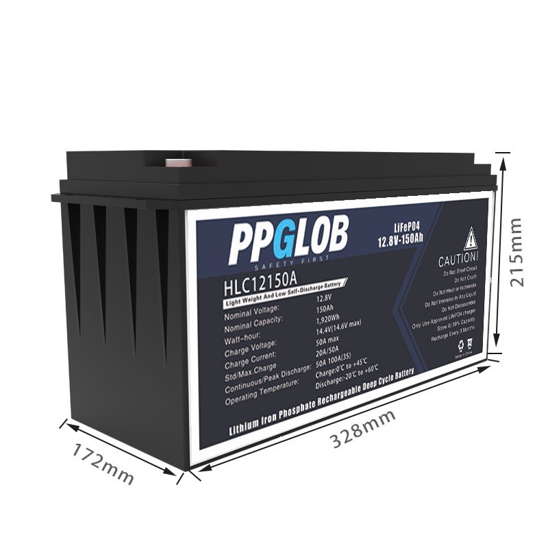 12V lithium battery deep cycle with size