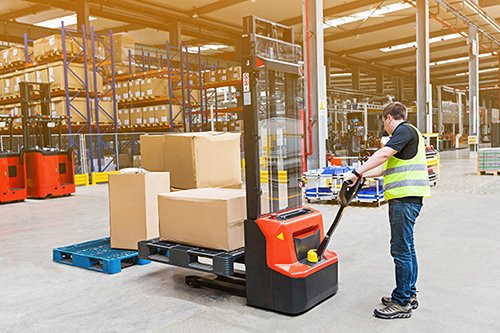 power forklift application at warehouse