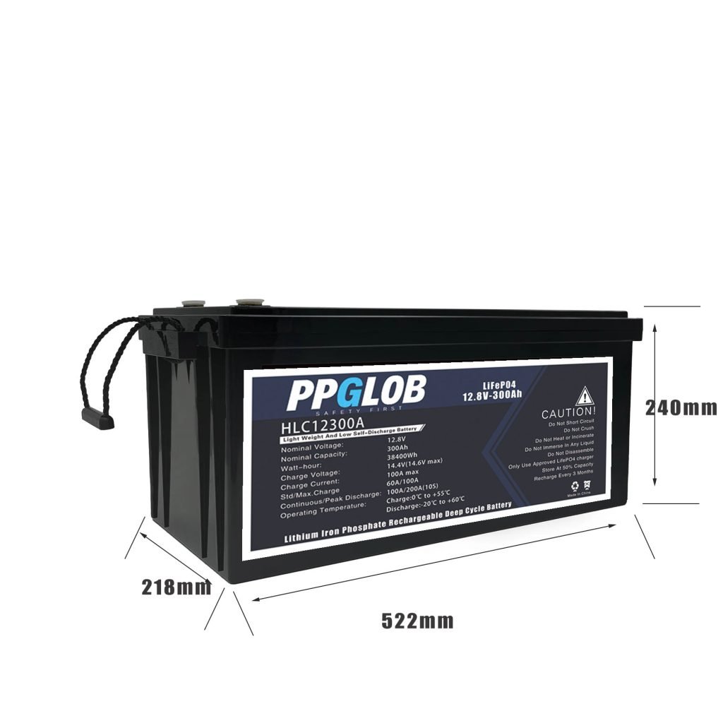 12v 300ah lithium battery with dimension