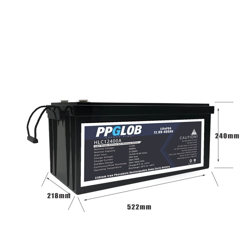 12v 400ah lithium battery with dimension